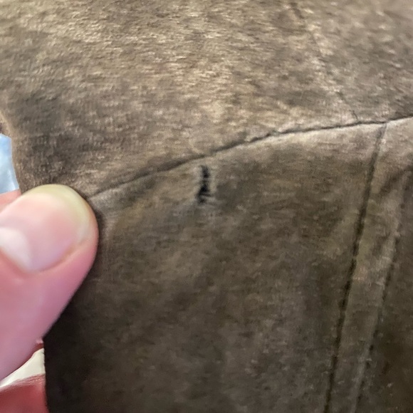 Calvin Klein Authentic Suede Moto Jacket size large - Picture 6 of 7